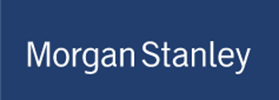 Logo for Morgan Stanley, sponsor of Jennifer Ann's Group's prevention of teen dating violence through video games.