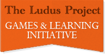 Logo for The Ludus Project: Games & Learning Initiative, sponsor of Jennifer Ann's Group's prevention of teen dating violence through video games.