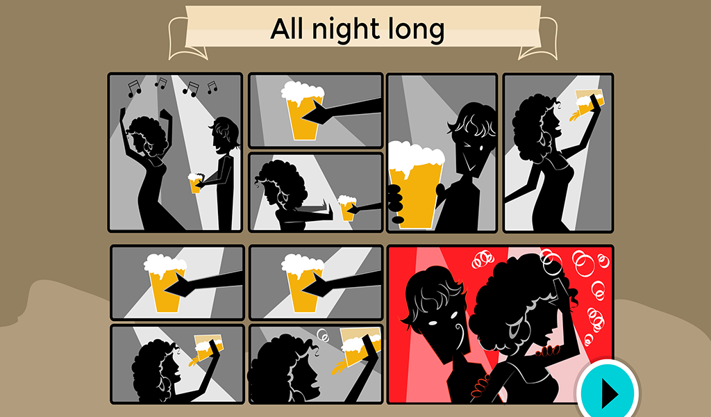 Screenshot of The Guardian game about relationships.